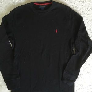 RALPH LAUREN POLO Black Waffle Shite Men’s Large